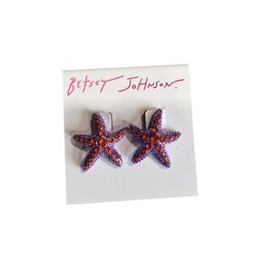 Betsey Johnson Starfish Earrings NWT
